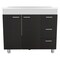 Tuhome Ferretti Base Cabinet, Three Drawers, Double Door, Four Legs, White/Black MIW6764 - alternate 6